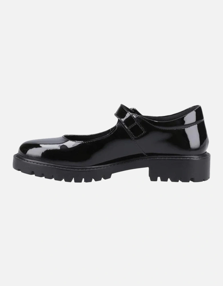 AURORA Girls School Shoes Black Patent