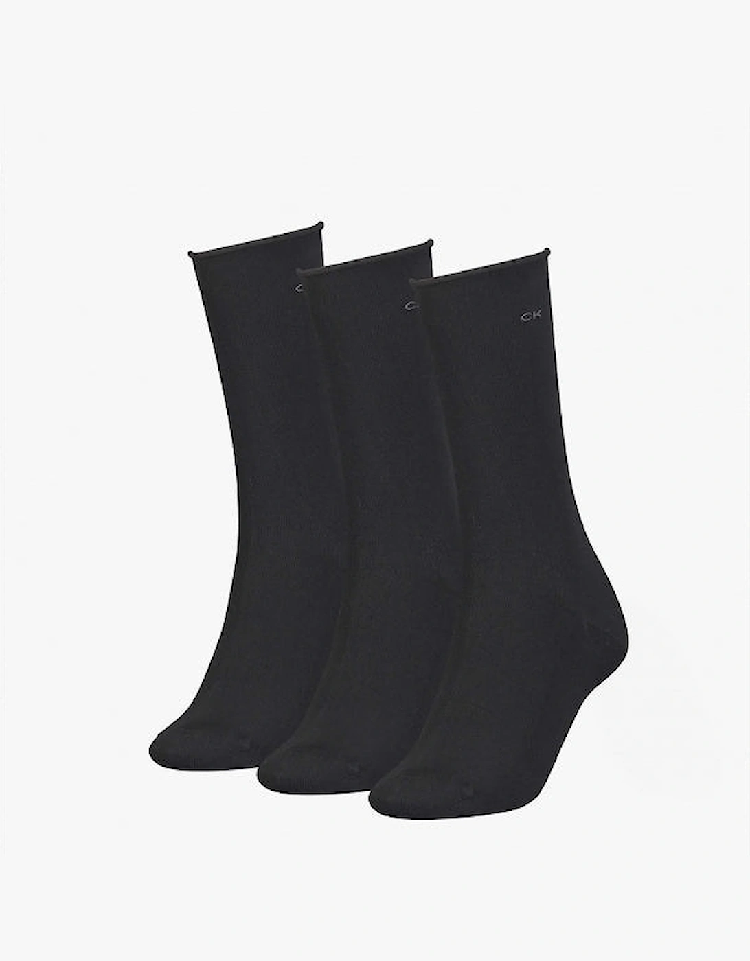 Women's Calvin Klein 3 Pack Womens Crew Socks Black