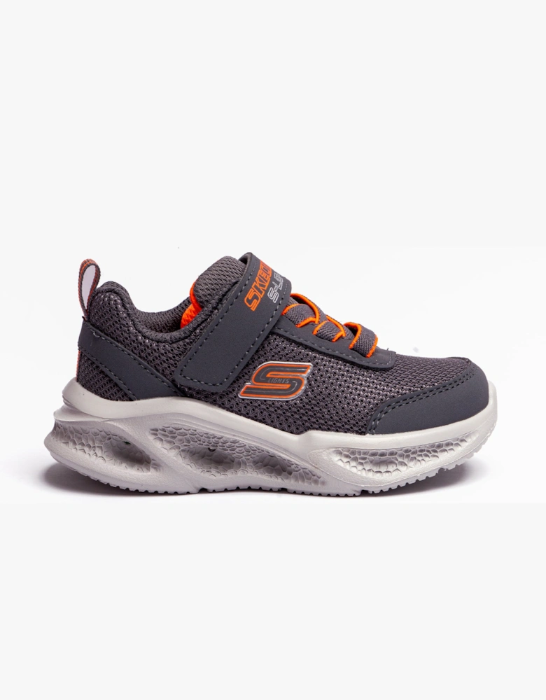 401675N/CCOR METEOR-LIGHTS Boys Trainers Charcoal/Orange