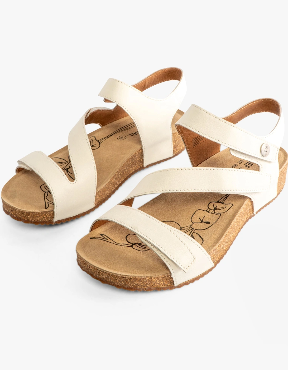 TONGA 25 Womens Strappy Sandals White