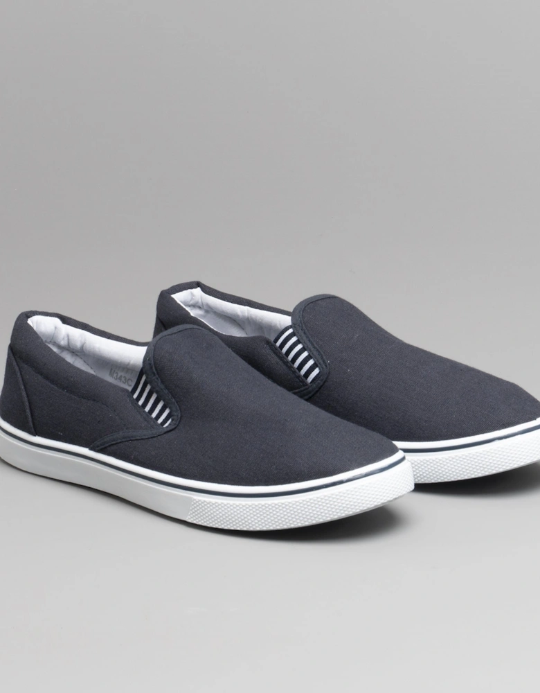 LAMAAR Unisex Canvas Trainers Navy