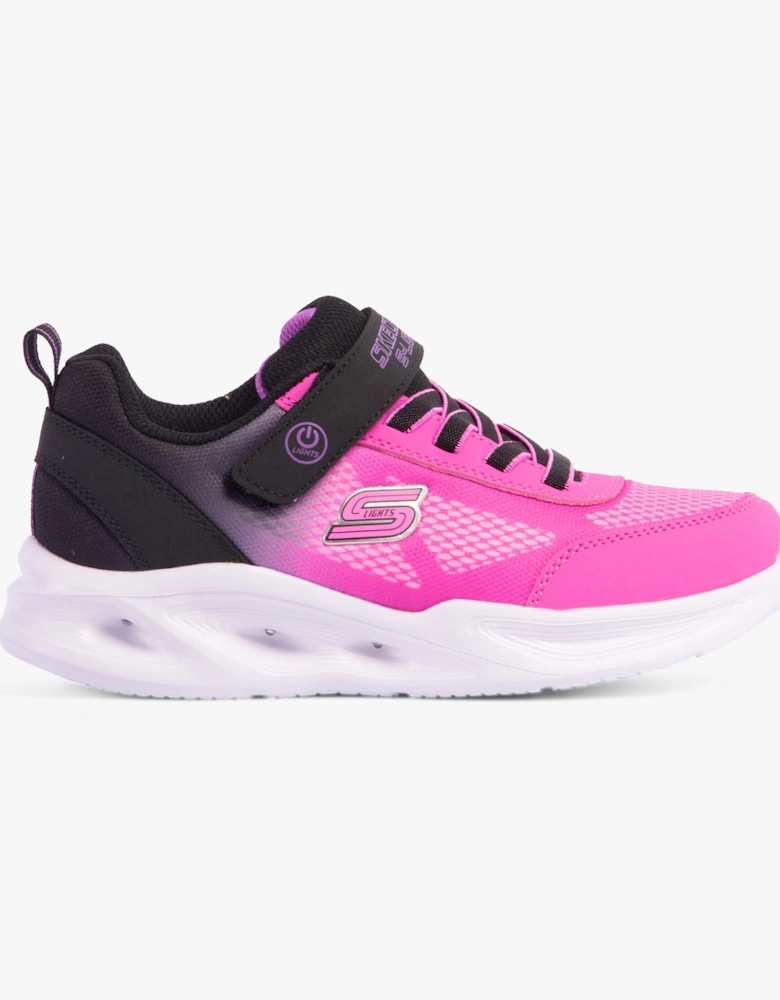 303714L/BKHP SOLA GLOW - OMBRE DE Girls Trainers Black/Hotpink