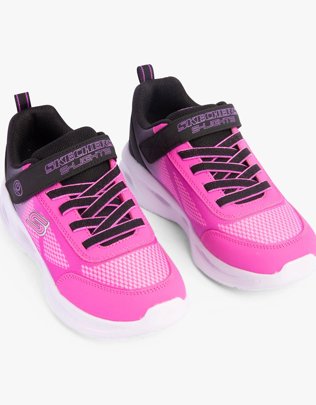 303714L/BKHP SOLA GLOW - OMBRE DE Girls Trainers Black/Hotpink