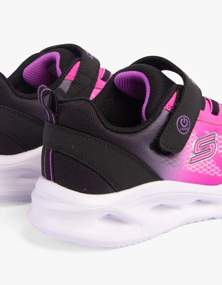 303714L/BKHP SOLA GLOW - OMBRE DE Girls Trainers Black/Hotpink