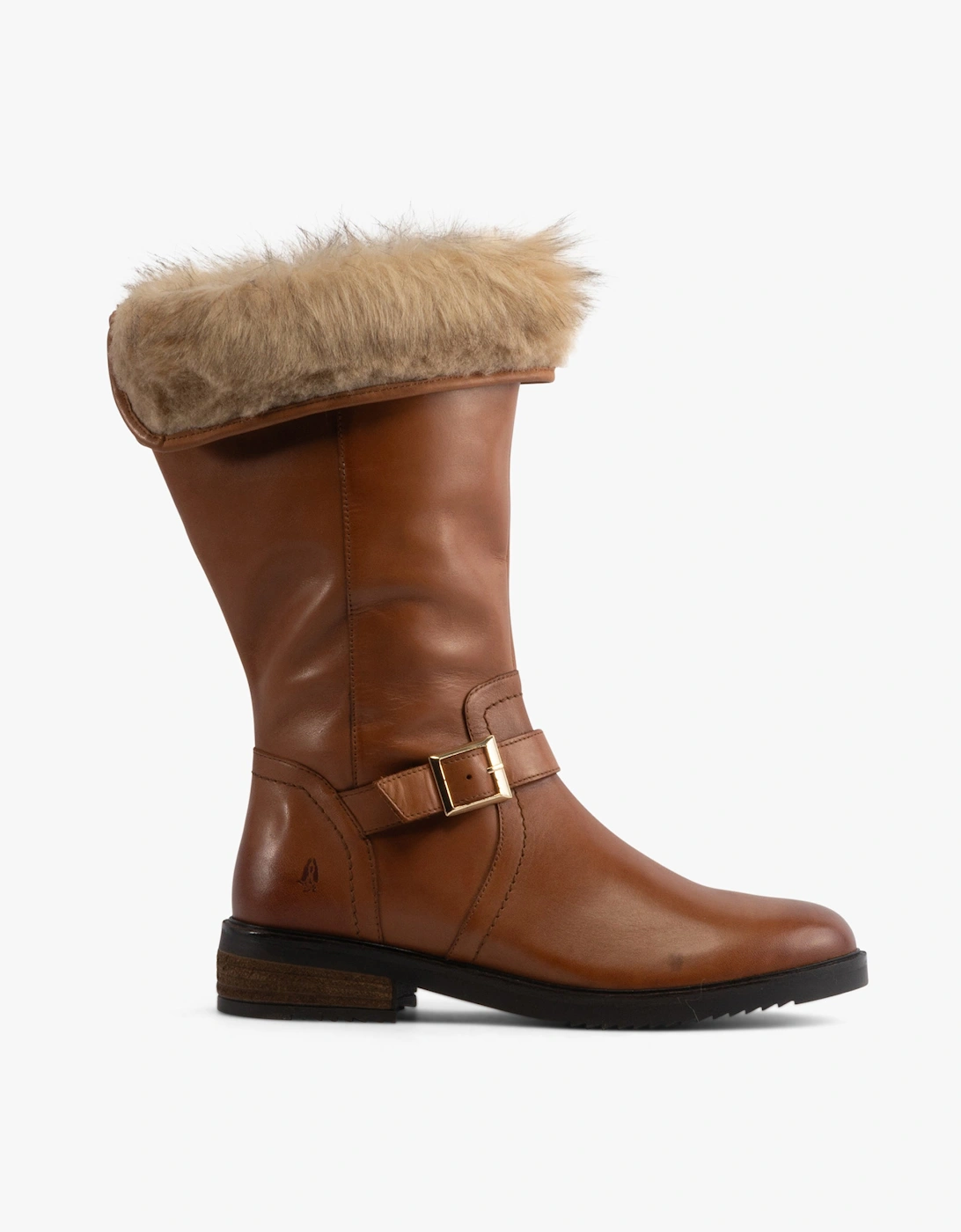 Hush Puppies Women's Hush Puppies BONNIE Womens Leather Mid Height Boots Tan - Brown