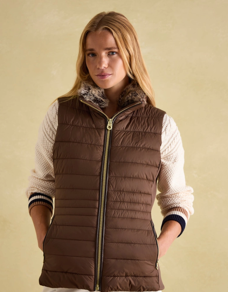 BECKLEY Womens Gilet Chestnut