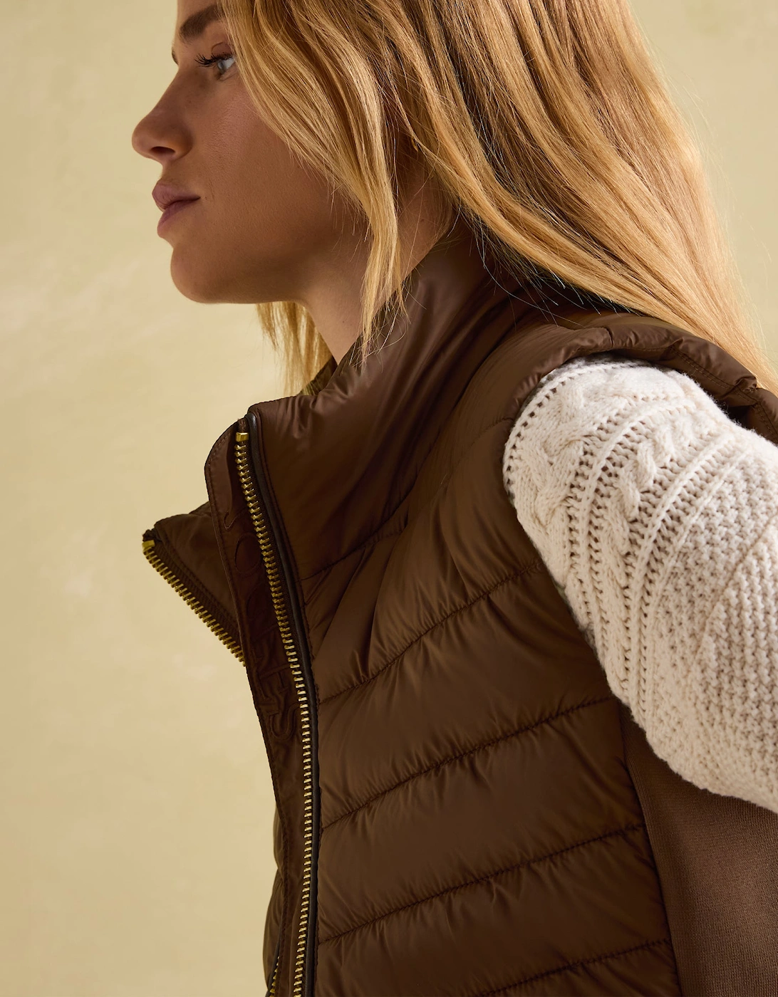 BECKLEY Womens Gilet Chestnut