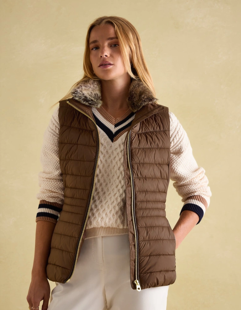 BECKLEY Womens Gilet Chestnut