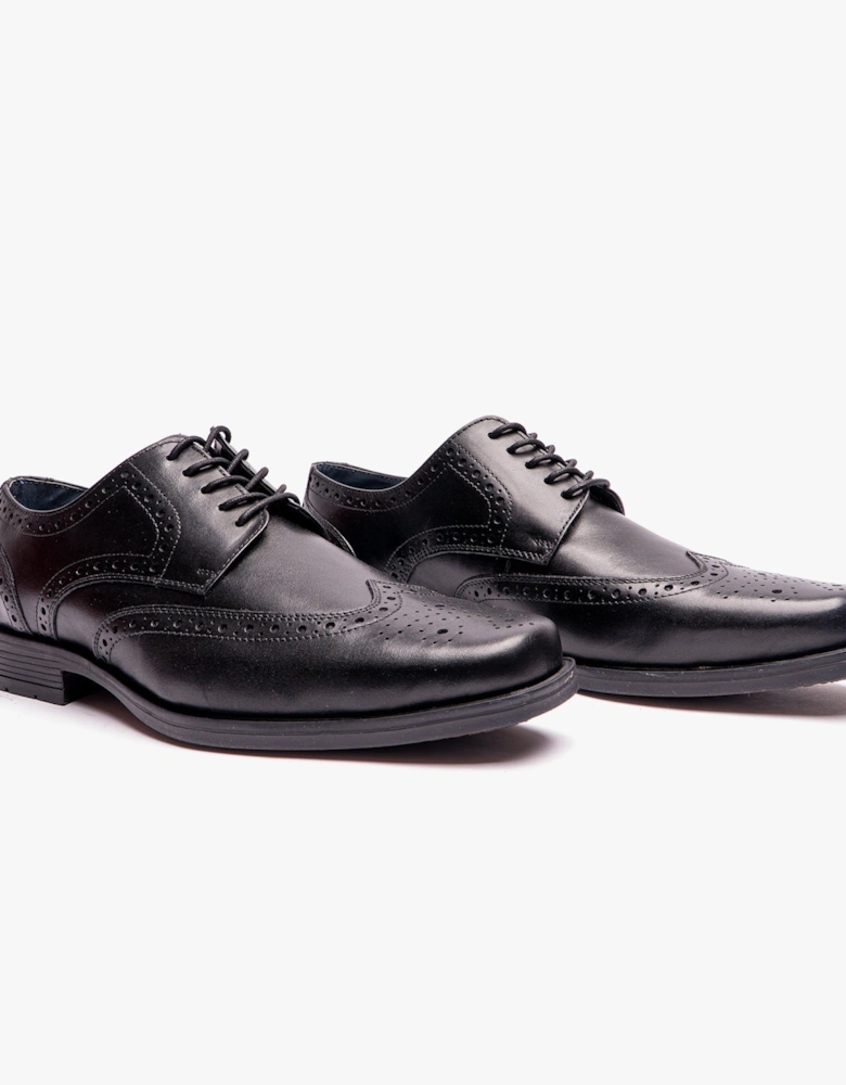 BRACE Mens Lace-Up Brogues Black