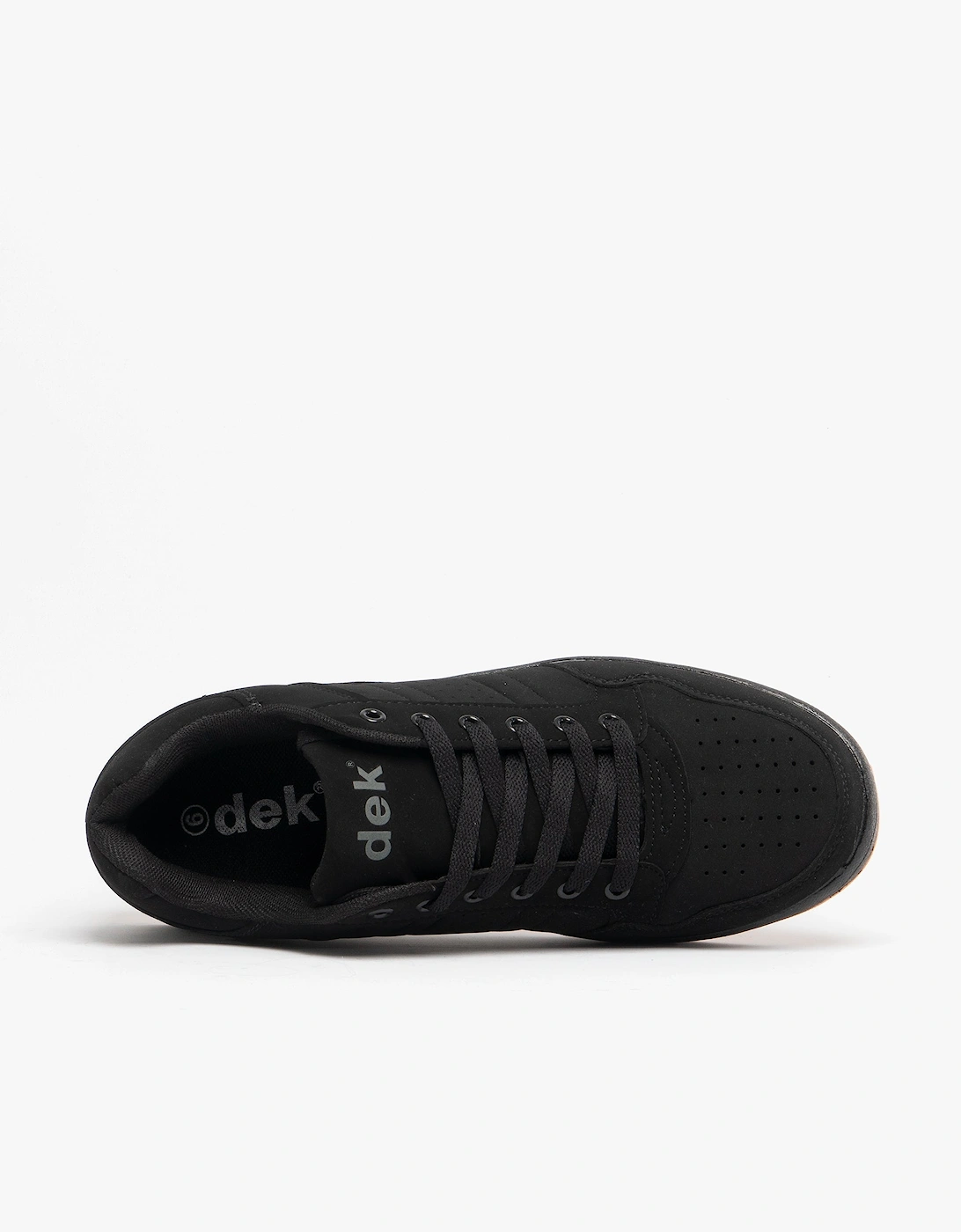 QUARK Unisex Lace Up Trainers Black