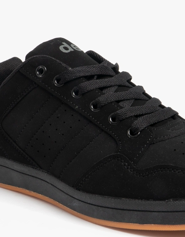 QUARK Unisex Lace Up Trainers Black