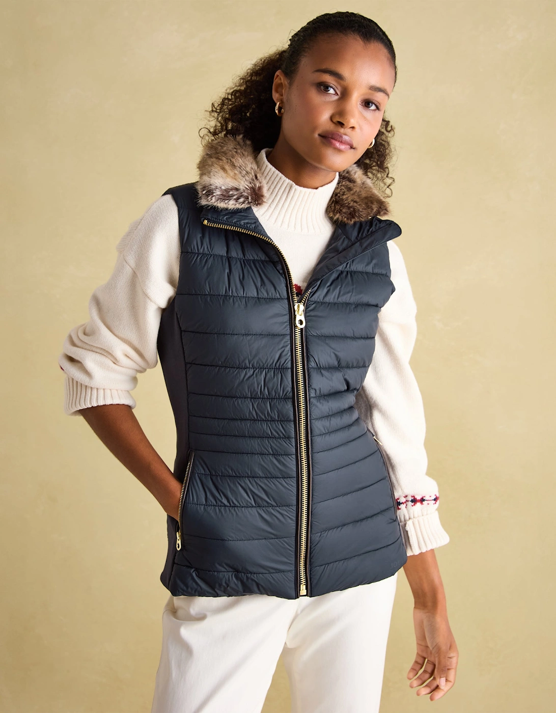 BECKLEY Womens Gilet Dark Navy, 8 of 7