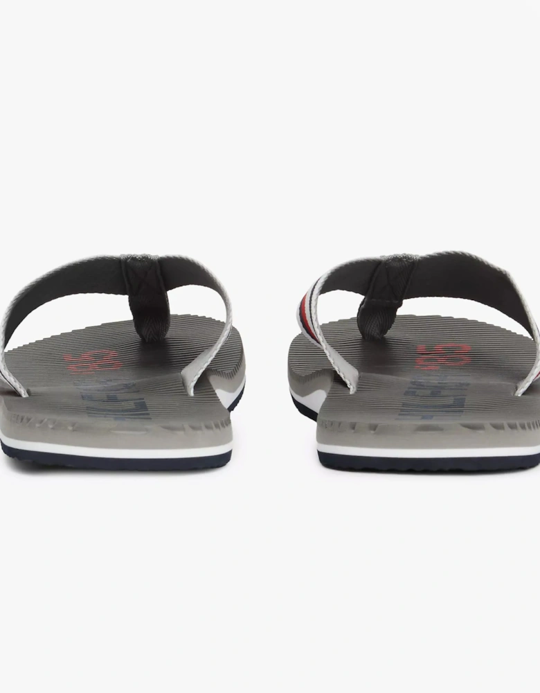 MASSAGE FOOTBED OLY Mens Flip Flops Antique Silver