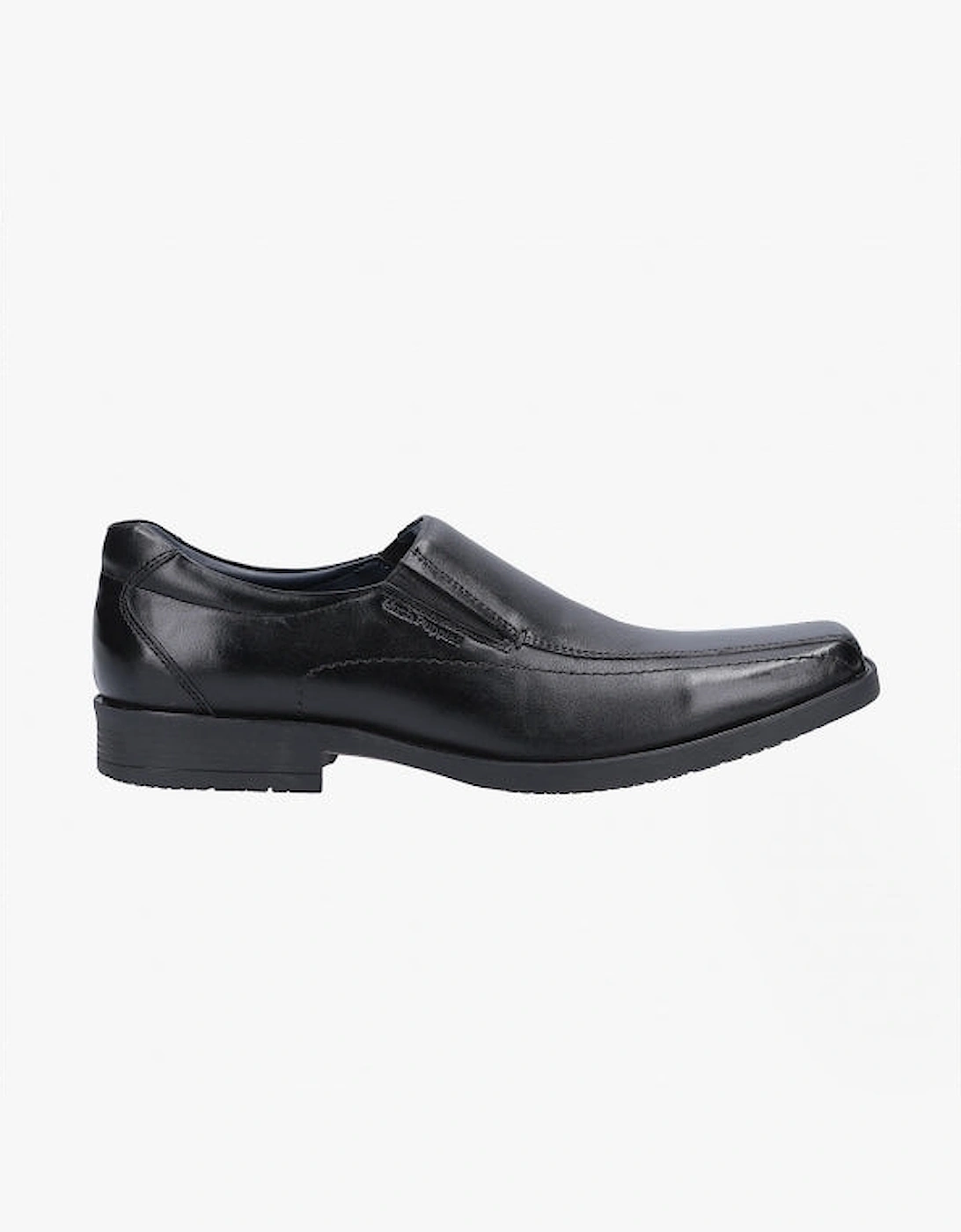 Hush Puppies Men's Hush Puppies BRODY Mens Leather Slip On Shoes Black