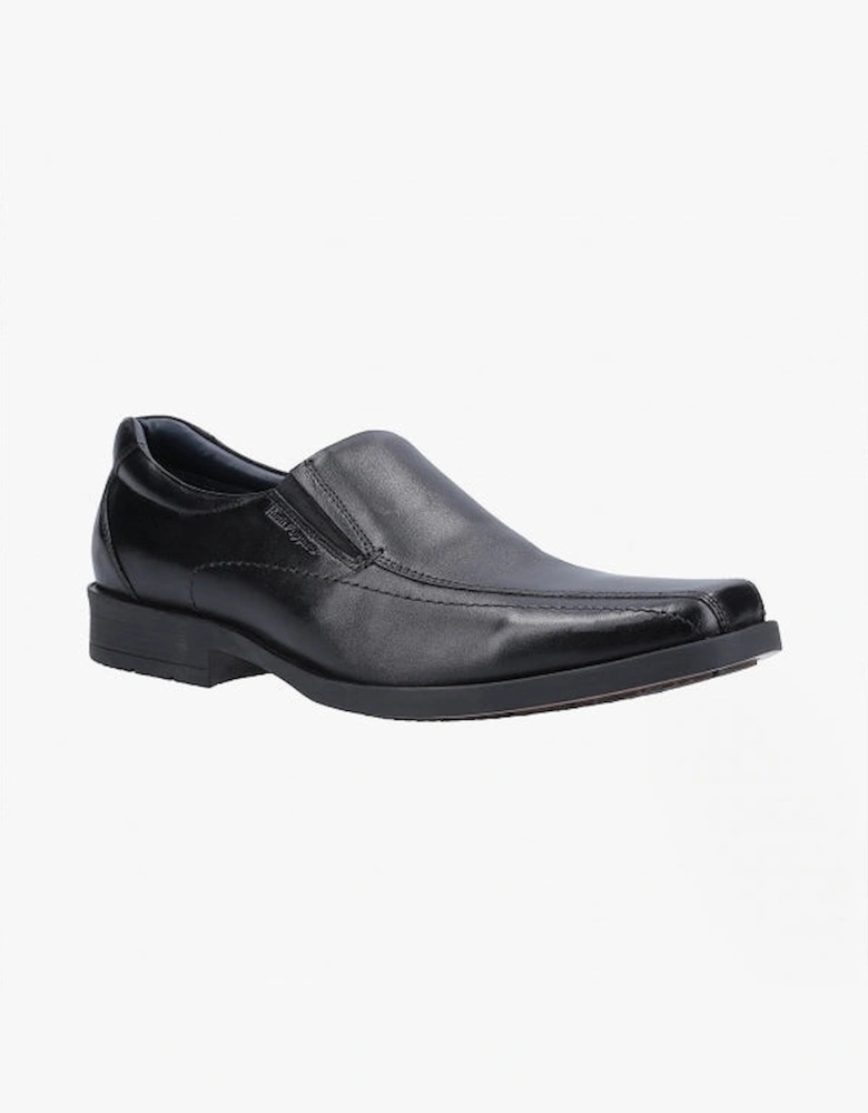 BRODY Mens Leather Slip On Shoes Black