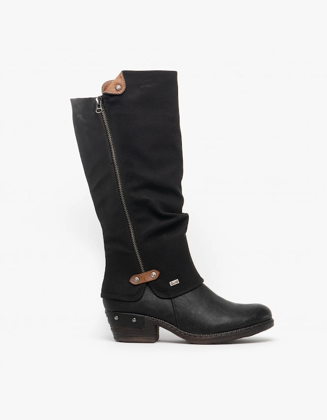 Rieker Women's 93655-00 Womens Knee High Boots Black - Size: 4