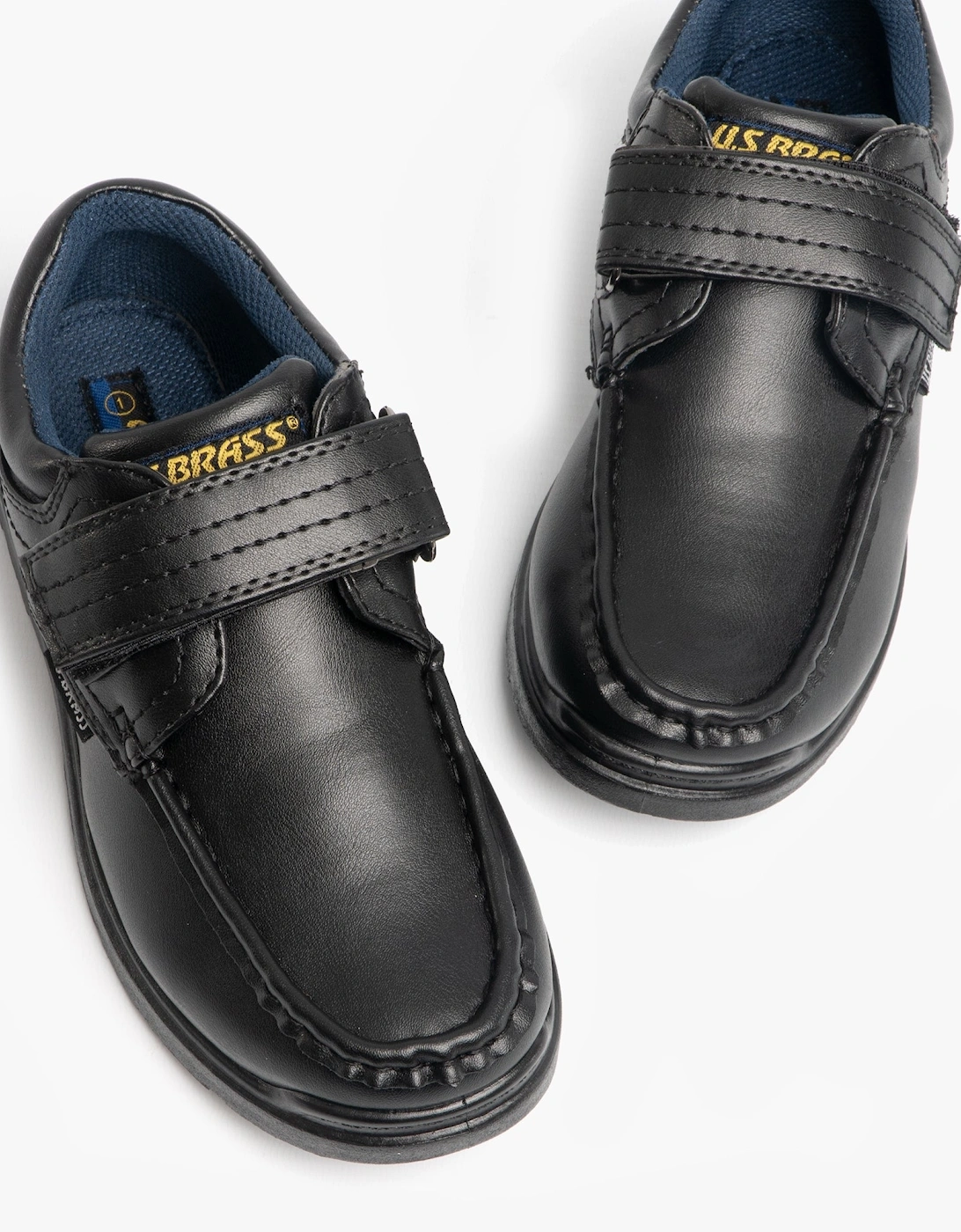 MARVIN Boys Velcro Bar Casual School Shoes Black