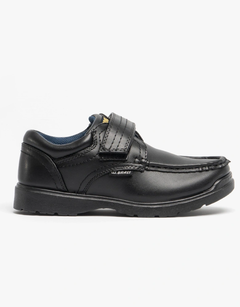 MARVIN Boys Velcro Bar Casual School Shoes Black