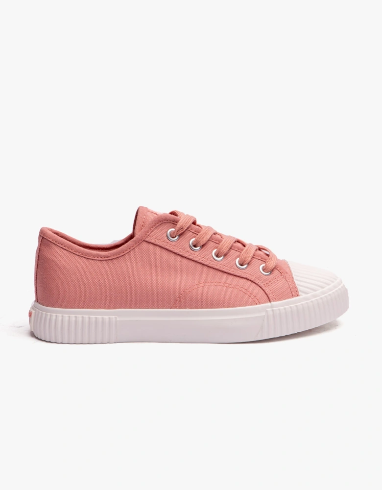 BROOKE Womens Canvas Trainers Pink