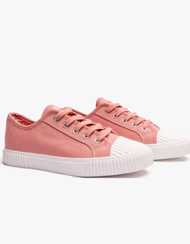 BROOKE Womens Canvas Trainers Pink