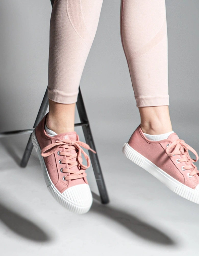 BROOKE Womens Canvas Trainers Pink