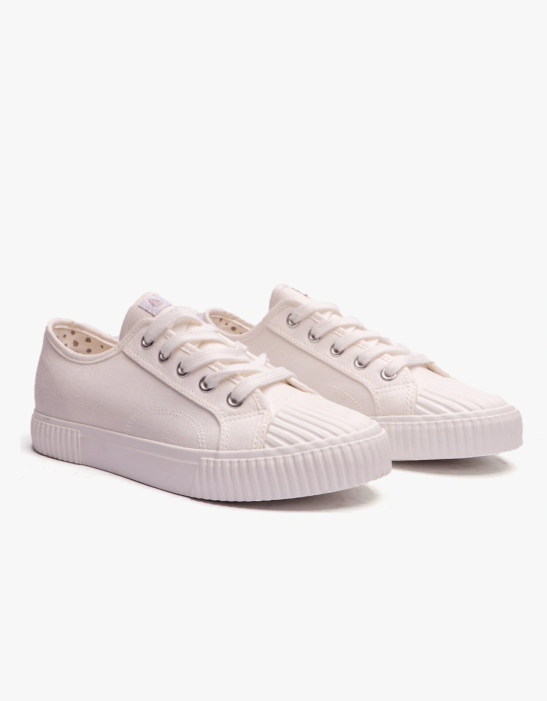 BROOKE Womens Canvas Trainers White