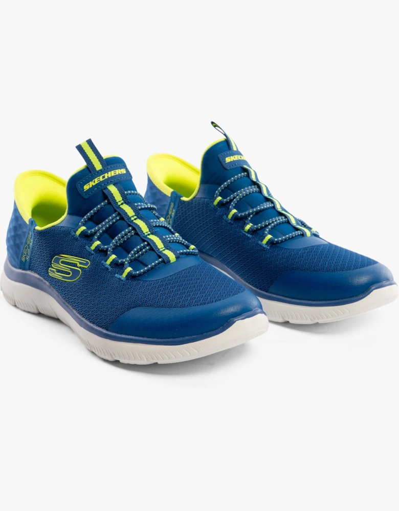 403833L/BLLM SUMMITS - HIGH RANGE Boys Trainers Blue/Lime