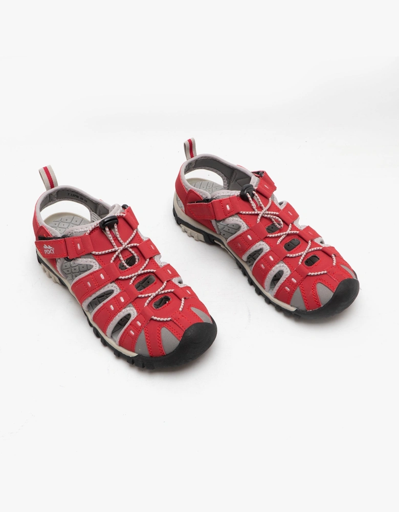 SASHA Womens Toggle & Velcro Summer Trail Sandals Red