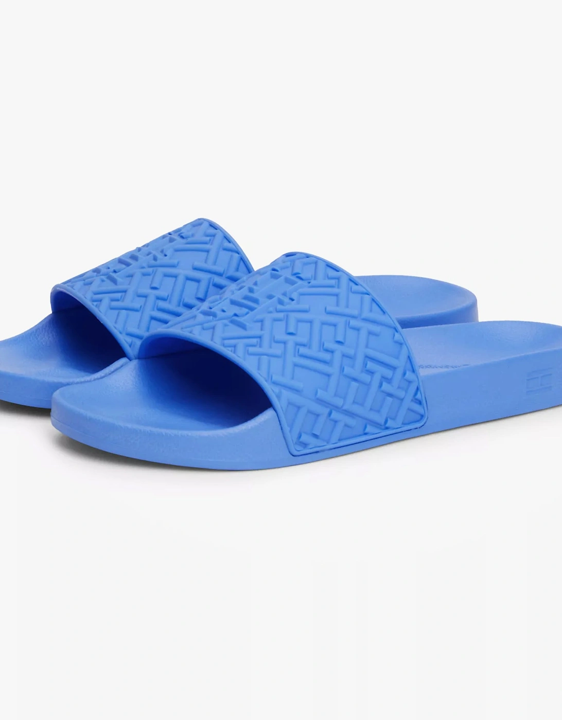 MONOGRAM POOL Womens Slides Blue Spell