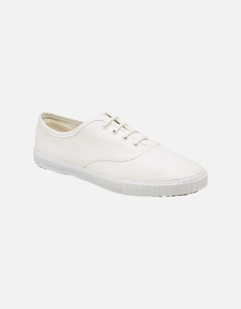 White Canvas Junior Lace Plimsoll