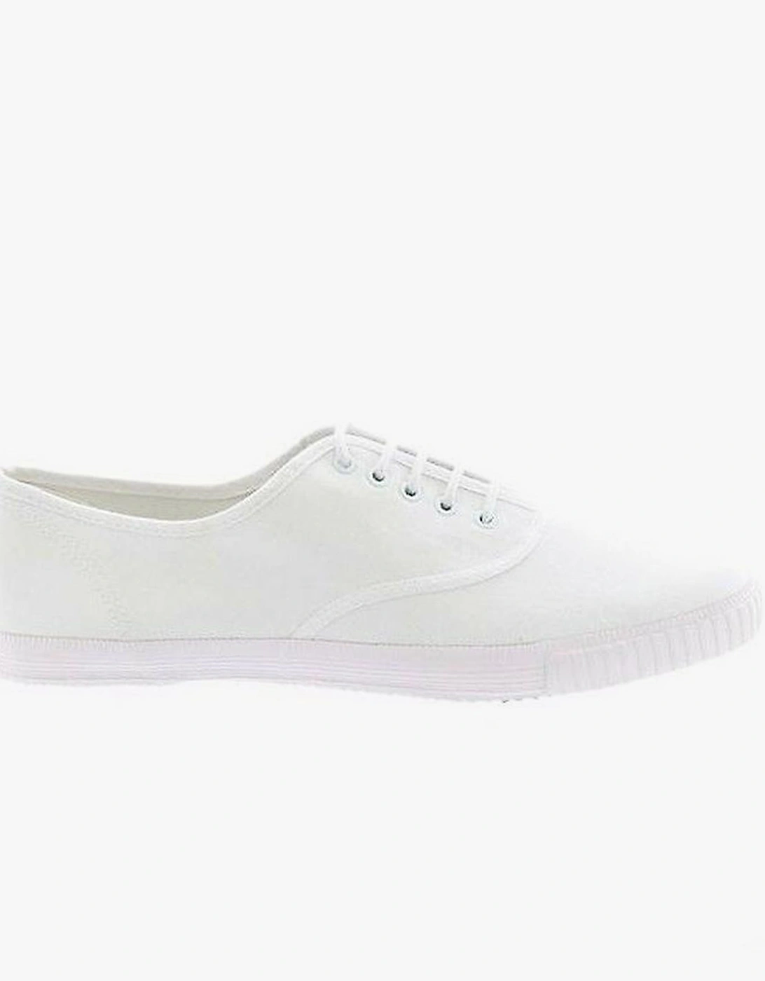 White Canvas Junior Lace Plimsoll