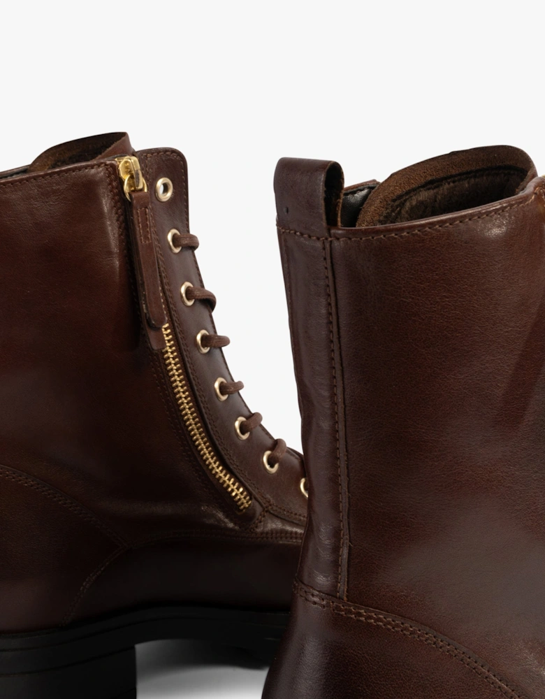 SERVE Womens Ankle Boots Brown