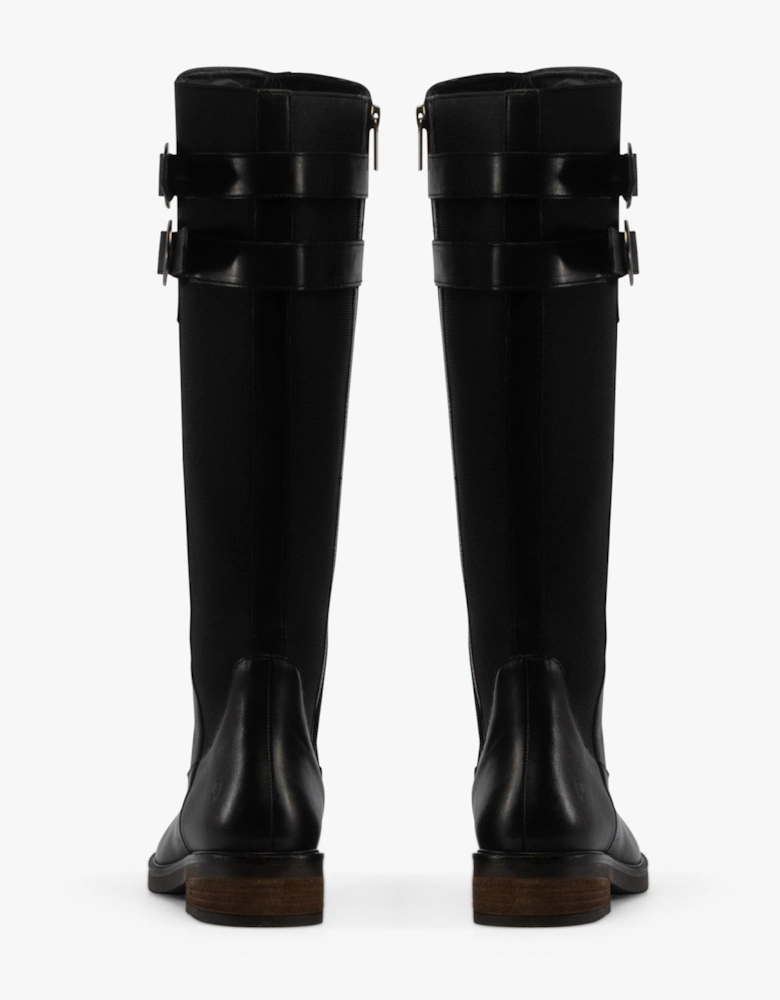 CARLA Womens Leather Tall Boots Black