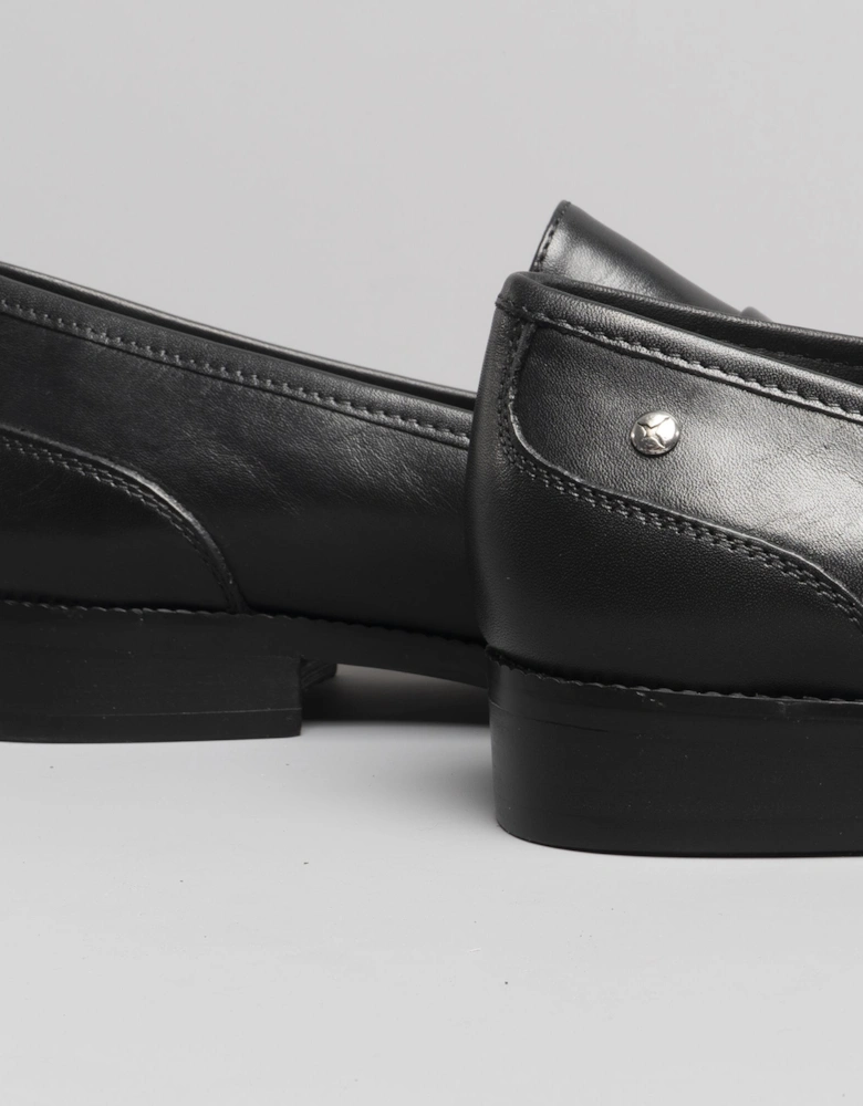 ROYAL Womens Leather Loafers Black