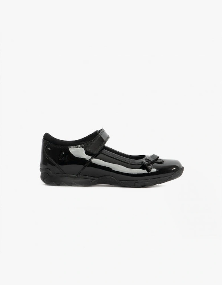 CARRIE Girls Mary Jane School Shoes Black Patent