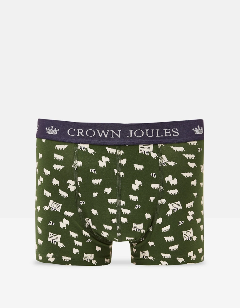 CROWN JERSEY Mens 2-Pack Boxers Flocks Sake