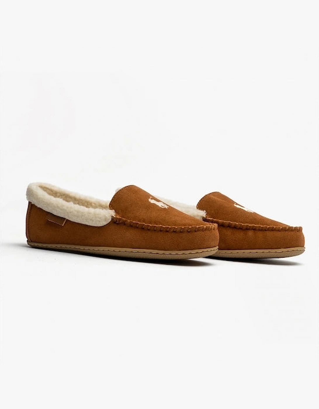 COLLINS Womens Suede Mocassin Slippers Snuff