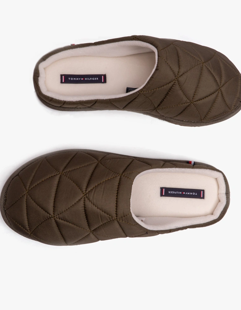 NYLON HILFIGER HOME Mens Slippers Army Green