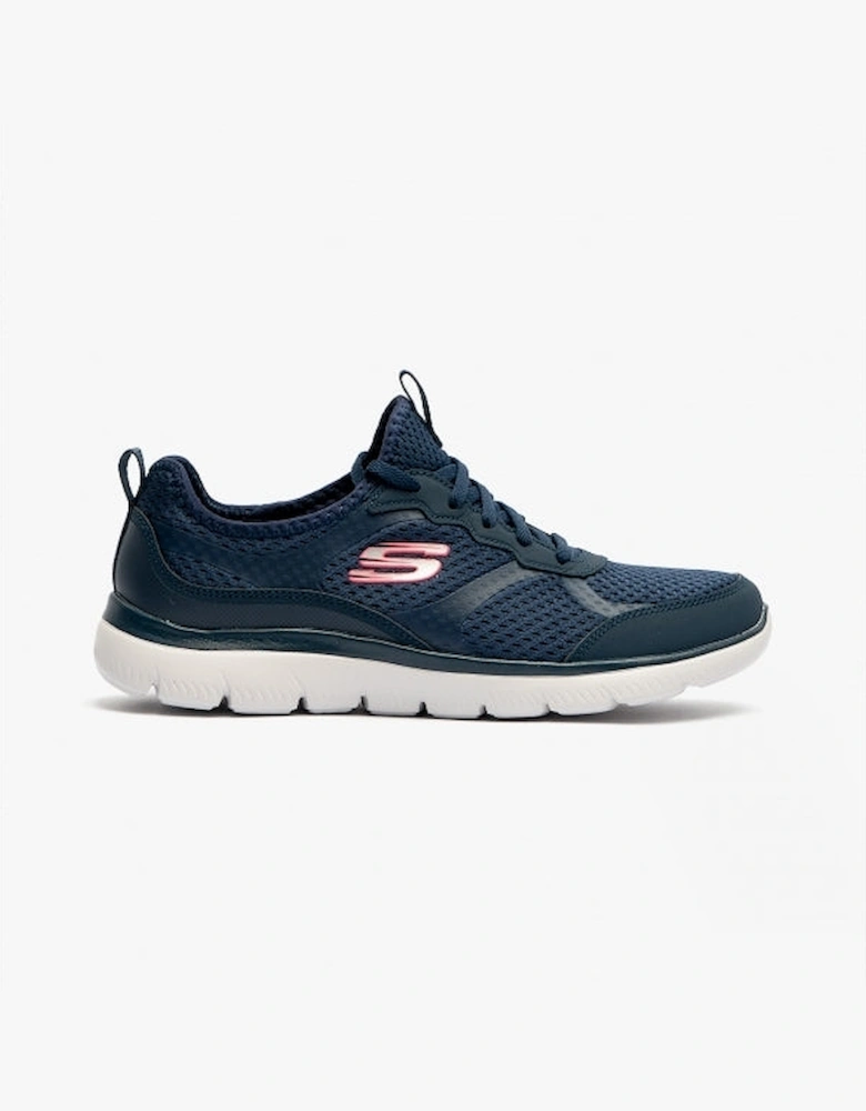 149535/NVY SUMMITS-FREE CLASSICS Womens Lace-Up Trainers Navy/Grey/Pink