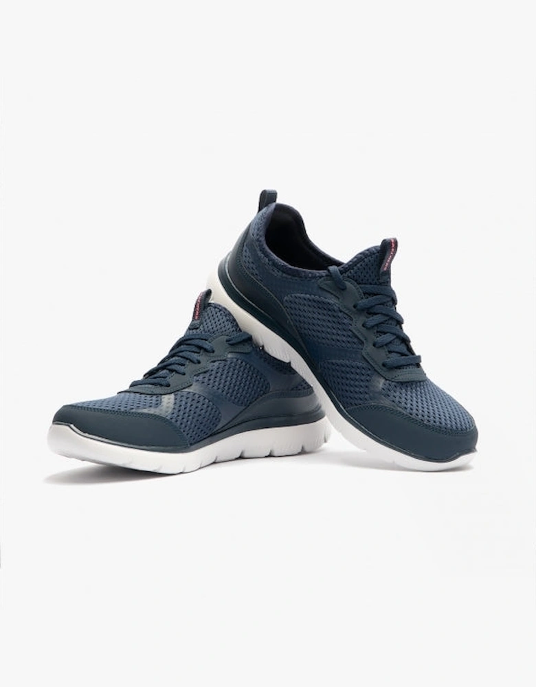 149535/NVY SUMMITS-FREE CLASSICS Womens Lace-Up Trainers Navy/Grey/Pink