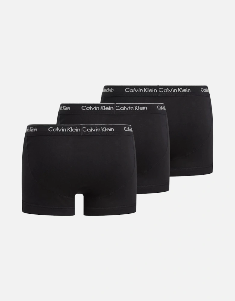 COTTON CLASSICS Mens 3 Pack Trunks Black