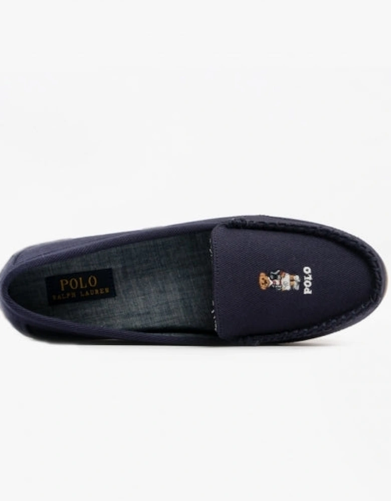 DECLAN BEAR Womens Moccasin Slippers Navy