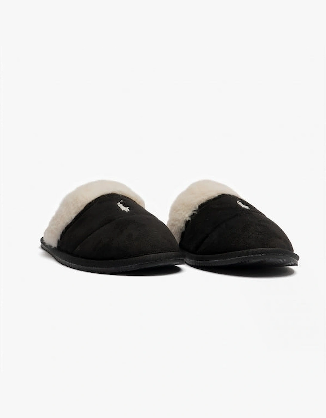 KELCIE Womens Mule Slippers Black/White