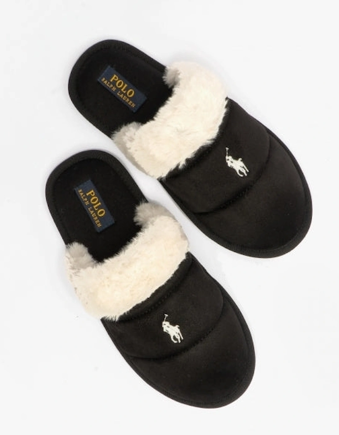 KELCIE Womens Mule Slippers Black/White