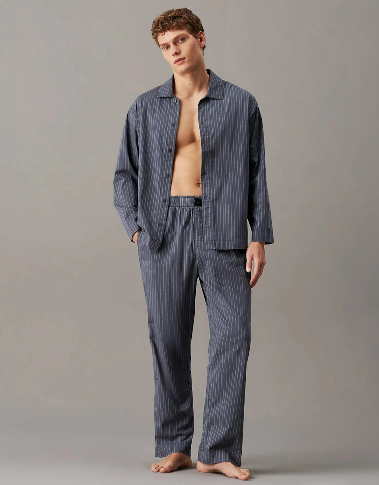 COTTON POPLIN Mens Pyjama Set Steady Stripe Turbulence