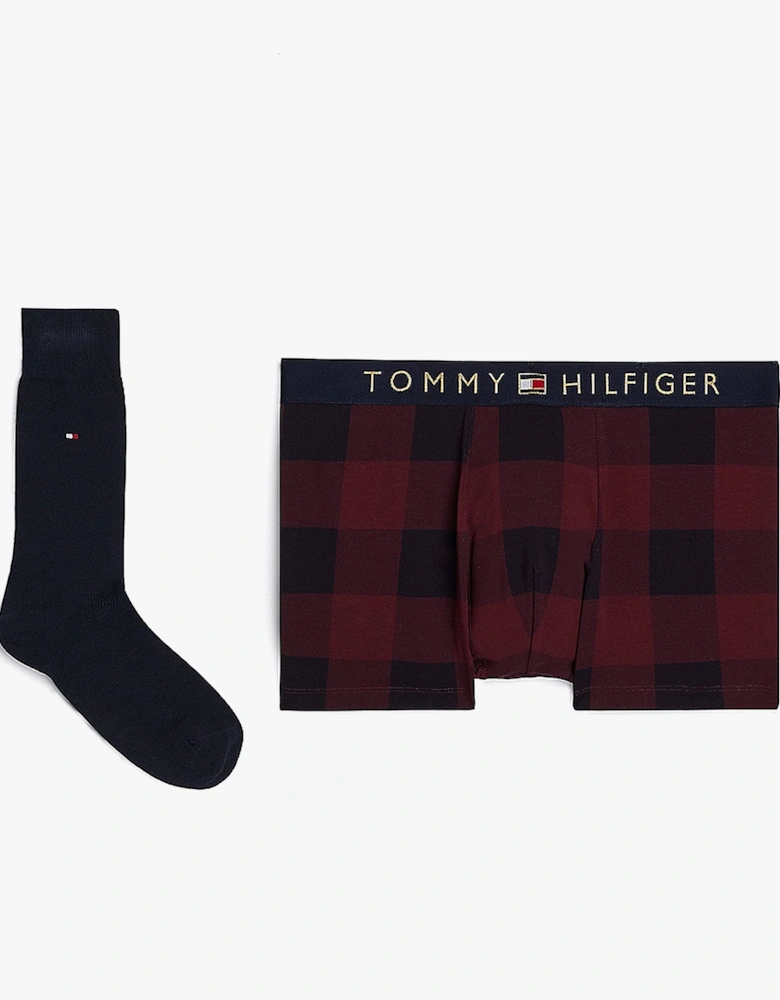 ORIGINAL Mens Trunk & Sock Gift Set Buffalo Check