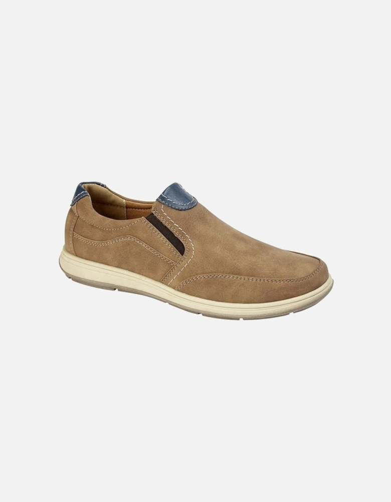 OTIS Mens Casual Slip On Shoes Tan