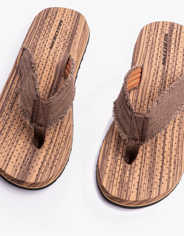 205098/BRN TANTRIC - FRITZ Mens Toe Post Sandals Brown