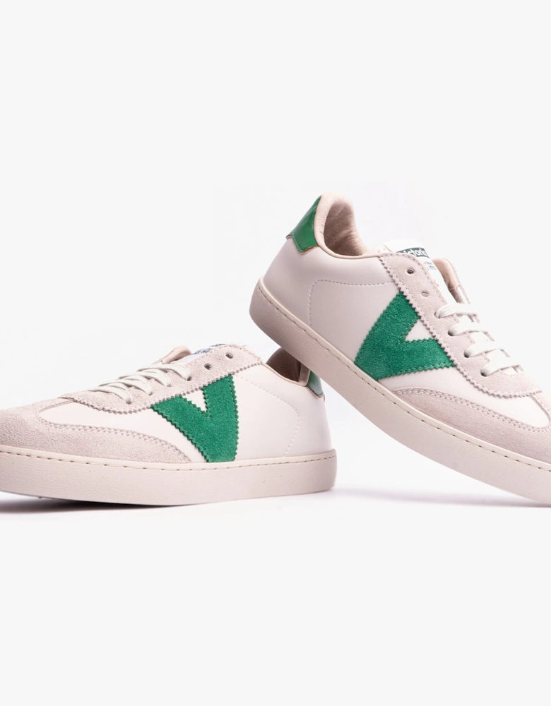 BERLIN FAUX LEATHER & SPLIT Womens Trainers Verde