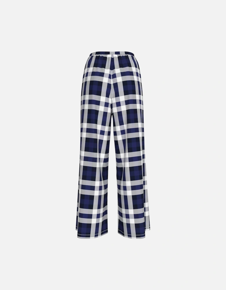 ORIGINAL Womens Flannel Pants Heritage Check Midi Blue Ink